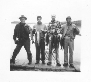 My grandfather, L.B. Stratton (on the left),  with some buddies on a fishing trip in the 1940s.