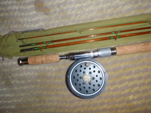 A 4 7/8" Medalist on my grandfather's Montague Gaspe salmon rod.