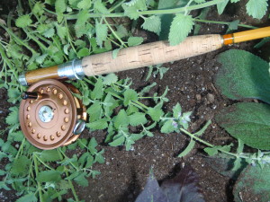 An 8' Leonard 50DF (for dry fly) with a Milward Flycraft reel made in England by the J.W. Young firm.